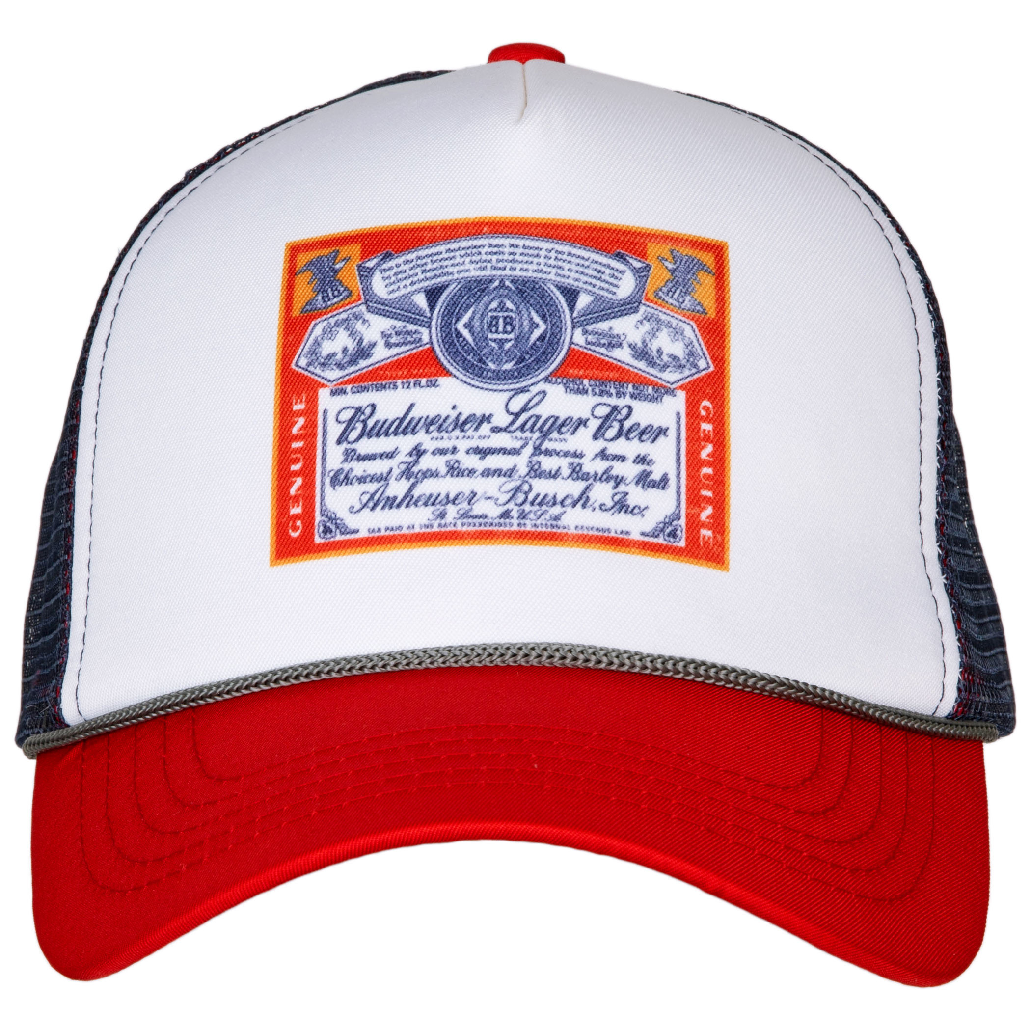 Budweiser Red White and Blue Trucker Hat